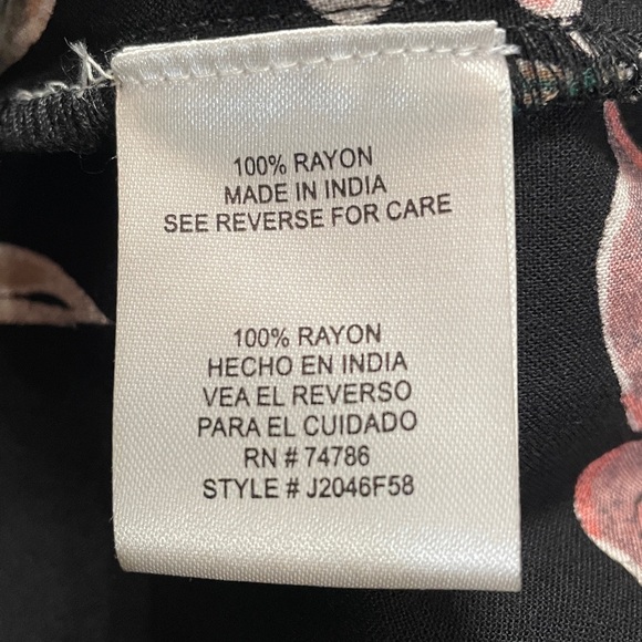 Patrons of Peace- Boho Black Floral Print Maxi Skirt size S - Picture 5 of 5